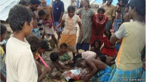 Casualties from shelling of the hospital area in Putumattalan, Sri Lanka