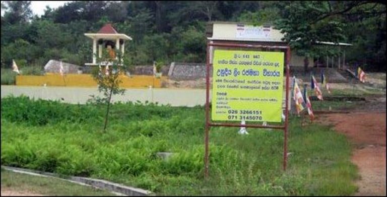 New Buddhist shrine built at Trinco Saiva sacred site