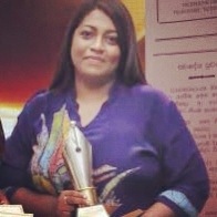 Sunday Leader Associate Editor Mandana Ismail Abeywickrema won the Columnist of the Year award at the Journalism Awards of Excellence 2012 held on 30th of July 2013-pic Sundayleader.lk