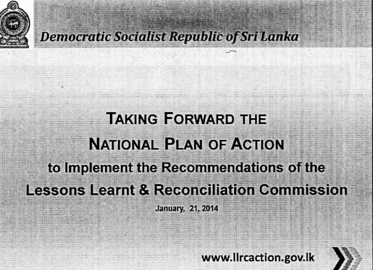The Lalith Weeratunga Presentation ( and its  lacuna )
