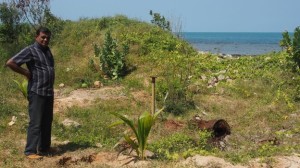 Parameswaran Navaratnam on his land