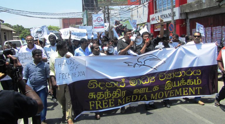 Media groups protest against SL military’s shadow war