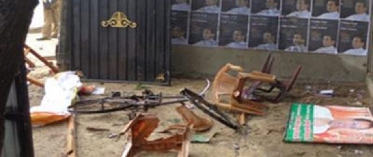 Common Candidate’s Office in Eravur Attacked
