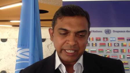 Prof. Paul Newman speaking to Press at UNHRC March  2013