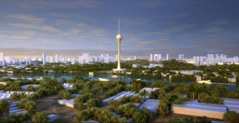 Artist's impression of Colombo's Lotus Tower. 