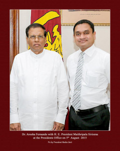 With President Sirisena