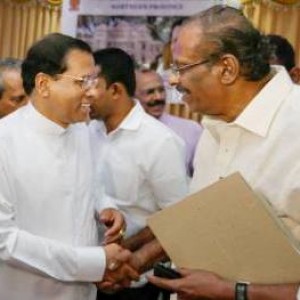 President with TNA MP Senathirajah