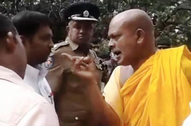 Video Showing Monk’s ‘Death Threat’ to Tamil Officer Goes Viral