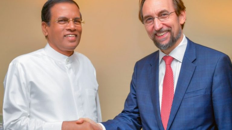 Sri Lanka’s reconciliation process is proceeded step by step – Sirisena tells Zeid