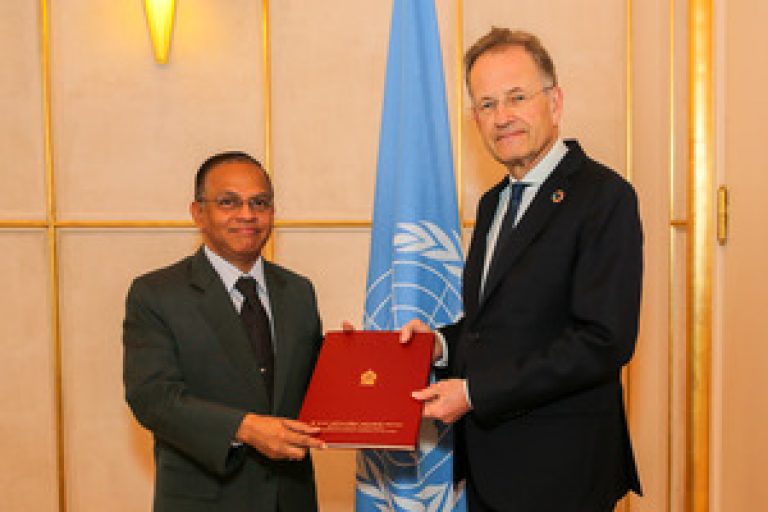 New Permanent representative of Sri Lanka presents credentials at UN office, Geneva