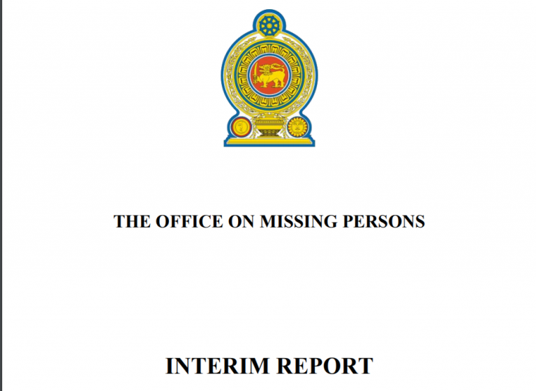 Sri Lanka: Interim report of the Missing Persons Office in full