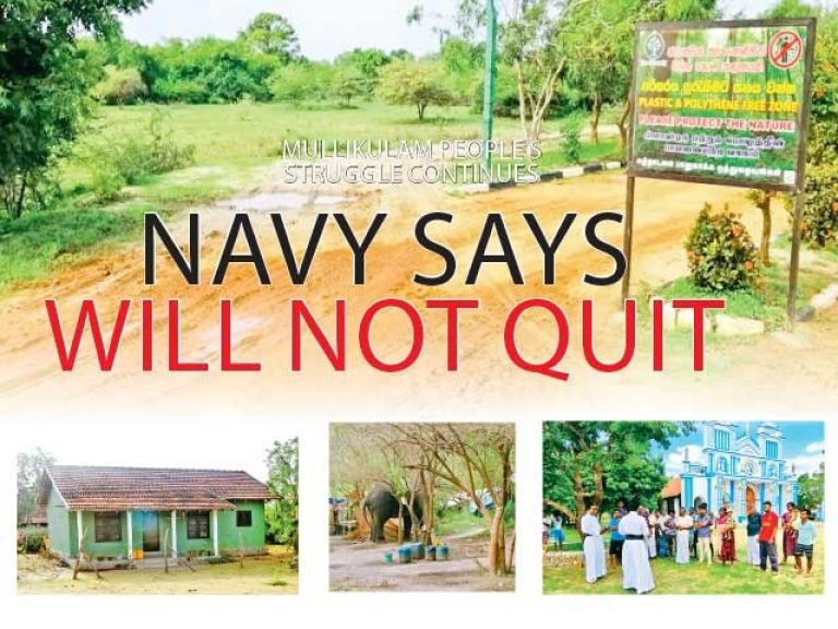 Mullikulam people’s struggle continues Navy says will not quit