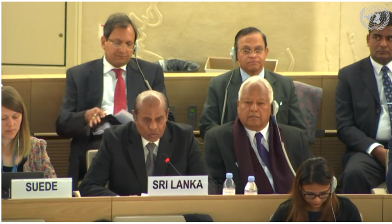 Pressing for time bound benchmarks in accountability is bound for failure, Sri Lanka tells HRC 40