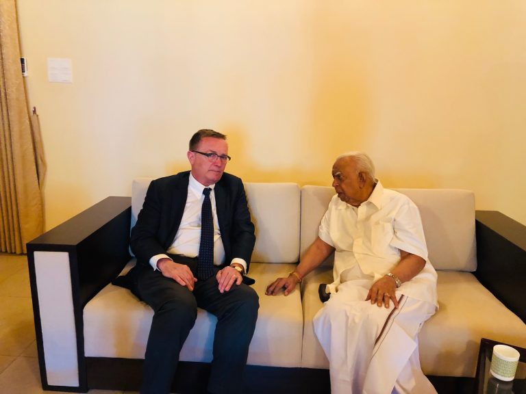 Sampanthan requestes the former UN envoy to highlight the Sri Lankan crisis internationally