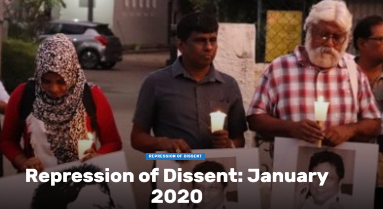 Repression of Dissent in Sri Lanka: January 2020