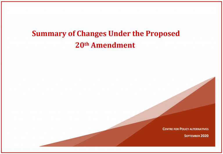 Sri Lanka: The Twentieth Amendment – Centre for Policy Alternatives