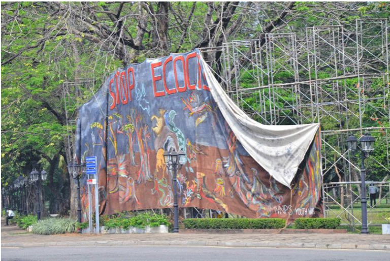 Sri Lanka: President’s office instructs to take down the Ecocide mural, painted by children and put up with permission