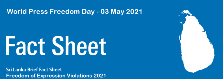 Sri Lanka Brief Fact Sheet  – Freedom of Expression Violations in 2021