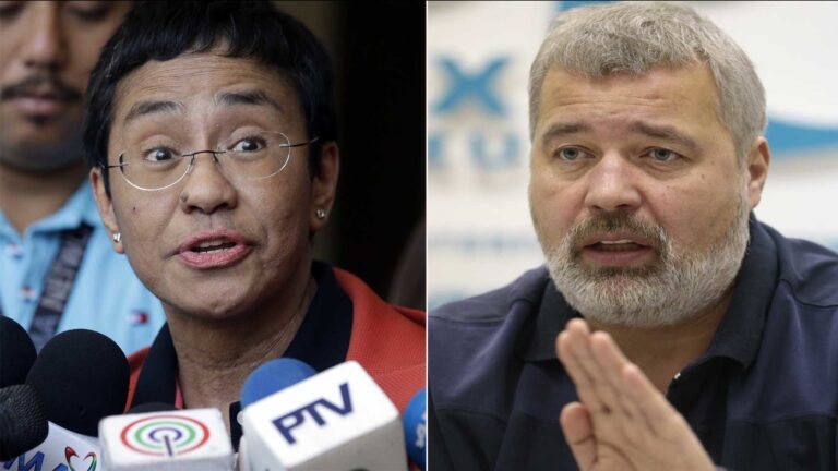 Two journalists, Maria Ressa and Dmitry Muratov win Nobel Peace Price 2021.