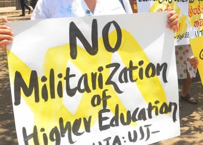 Protests against the Kotelawala National Defence University (KNDU) Bill in Colombo