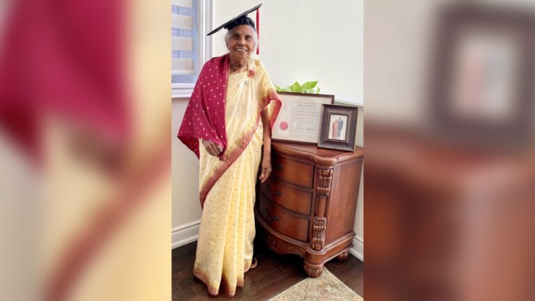 87-year-old grandmother from Sri Lanka becomes oldest person to earn master’s degree at university in Canada