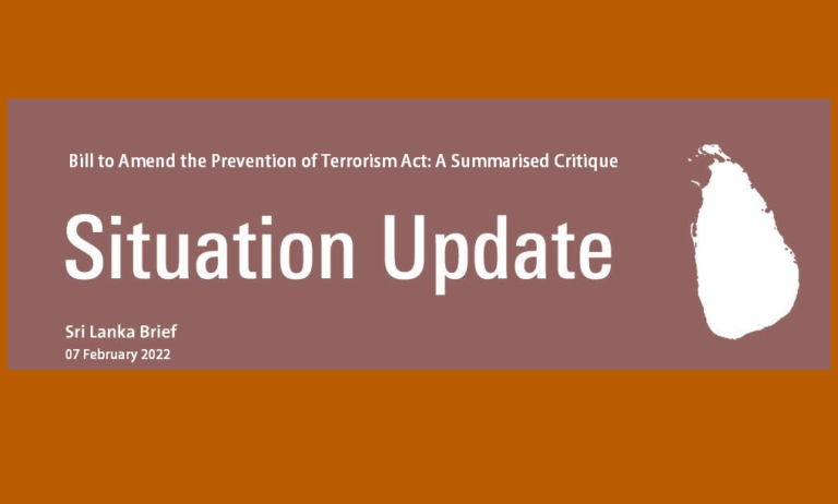 SLB Update: Bill to Amend the Prevention of Terrorism Act (PTA)- A Summarised Critique