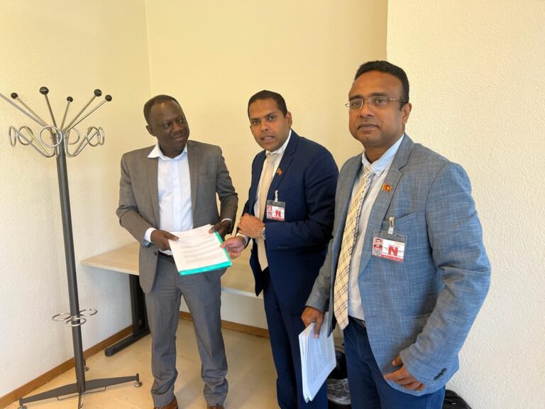 HRC 49: Harin Fernando (MP) highlights issues of Ranajan, Easter Attacks, Sharni’s safety and PTA