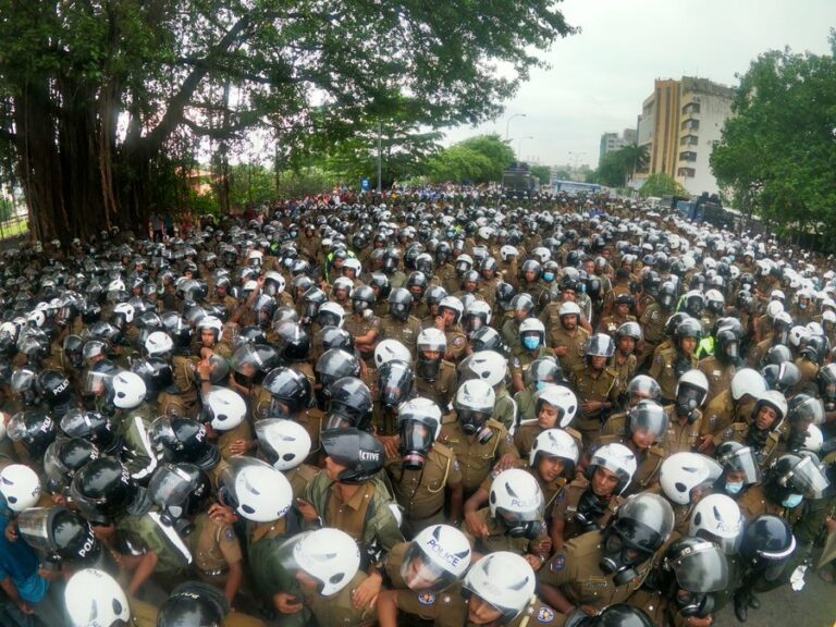 Sri Lanka: Police have no authority to stop protests; Journos complain to HRC-SL