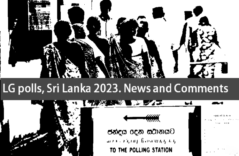 LG polls, Sri Lanka: Gazette  published; Monitors want threat investigation expedite; EC counters DG, Information