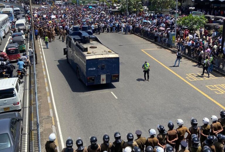 Massive tax protests in Colombo; Unions threaten further protest actions against tax revision