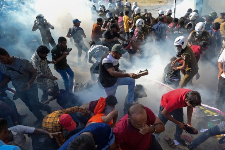 Sri Lanka police admits it fired tear gas against NPP protest outside relevant standards; HRC-SL sent a questionnaire to IGP