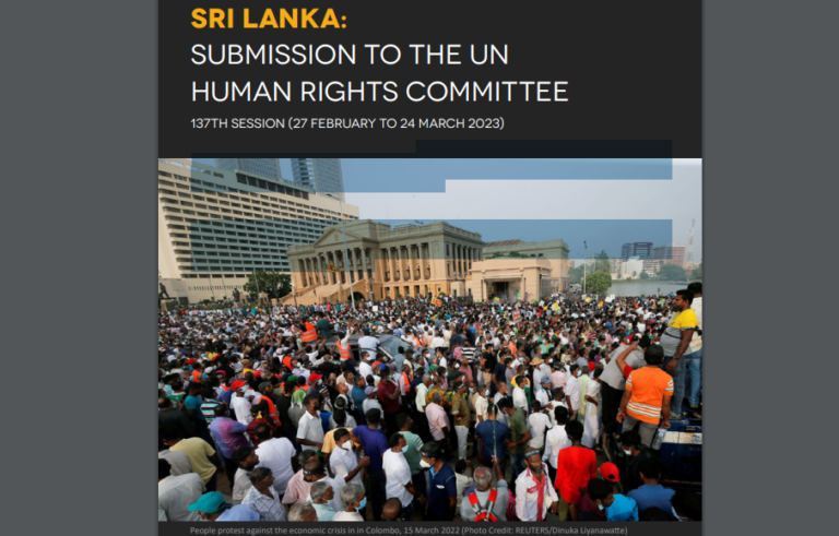 Submission to the UN Human Rights Committee on the deterioration of civic space in Sri Lanka – CIVICUS