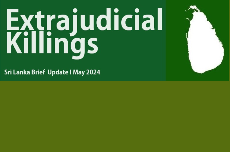 Sri Lanka Brief Update:  Extrajudicial Killings under IGP Deshabandu Thennakoon