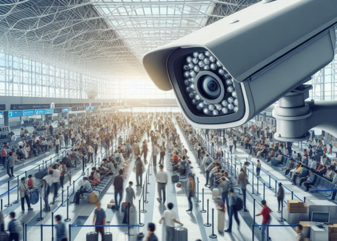 CCTV inside custom area of an airport