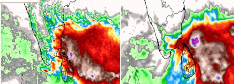 Bay of Bengal Low-Pressure System Intensifies & Heavy Rainfall and Severe Weather Expected Across Sri Lanka  Expected